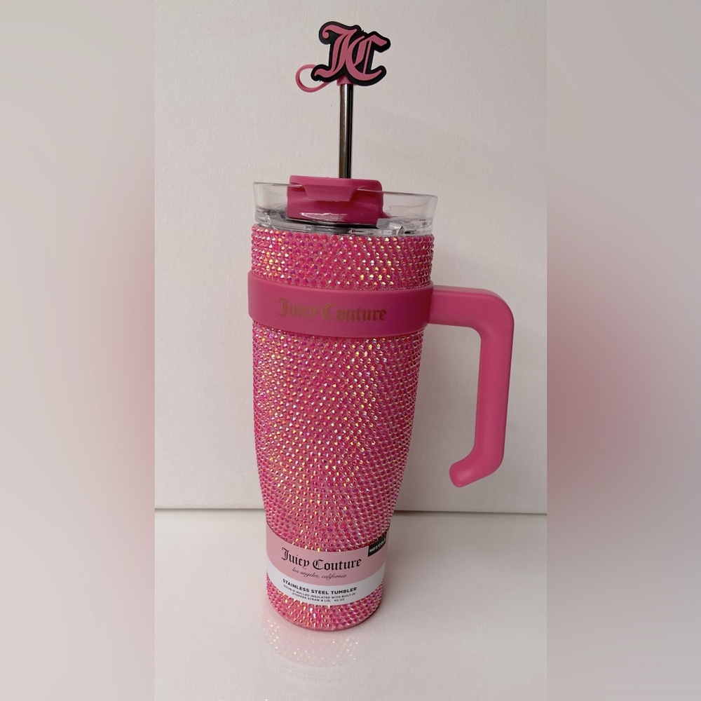 Juicy Couture Pink Rhinestone Sparkle Tumbler